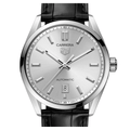  Shop Authentic Tag Heuer Carrera Date Silver Dial Black Leather Strap Watch for Men - WBN2111.FC6505 - Luxxuri