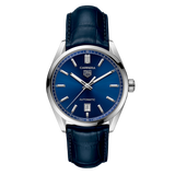  Shop Authentic Tag Heuer Carrera Date Blue Dial Blue Leather Strap Watch for Men - WBN2112.FC6504 - Luxxuri