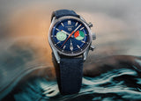  Shop Authentic Tag Heuer Carrera Skipper Automatic Chronograph Blue Dial Blue Nylon Strap Watch for Men - CBS2213.FN6002 - Luxxuri