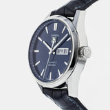  Shop Authentic Tag Heuer Carrera Calibre 5 Automatic Blue Dial Blue Leather Strap Watch for Men - WAR201E.FC6292 - Luxxuri