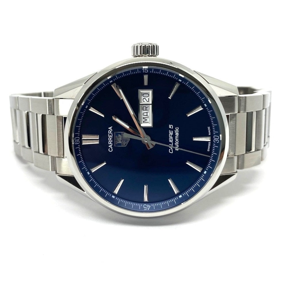  Shop Authentic Tag Heuer Carrera Automatic Blue Dial Silver Steel Strap Watch for Men - WAR201E.BA0723 - Luxxuri
