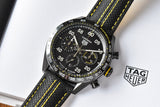  Shop Authentic Tag Heuer Carrera x Porsche Automatic Chronograph Black Dial Black Nylon Strap Watch for Men - CBN2A1H.FC6512 - Luxxuri
