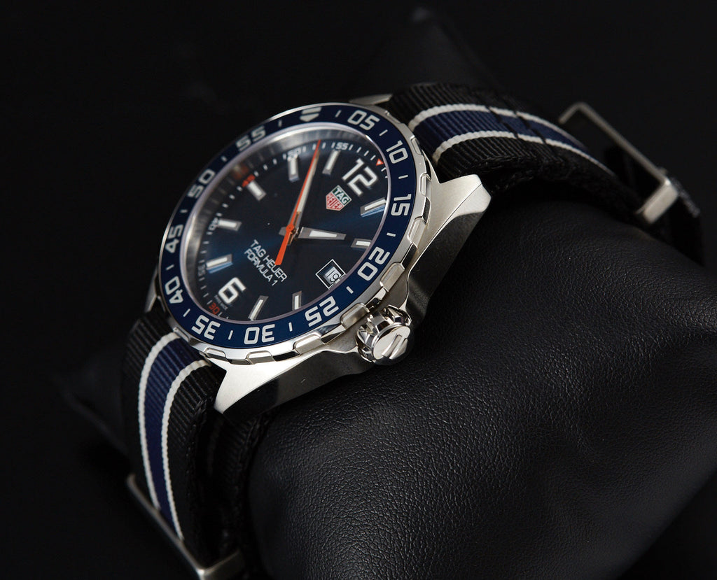  Shop Authentic Tag Heuer Formula 1 Chronograph Blue Dial Two Tone NATO Strap Watch for Men - CAZ1014.FC8197 - Luxxuri