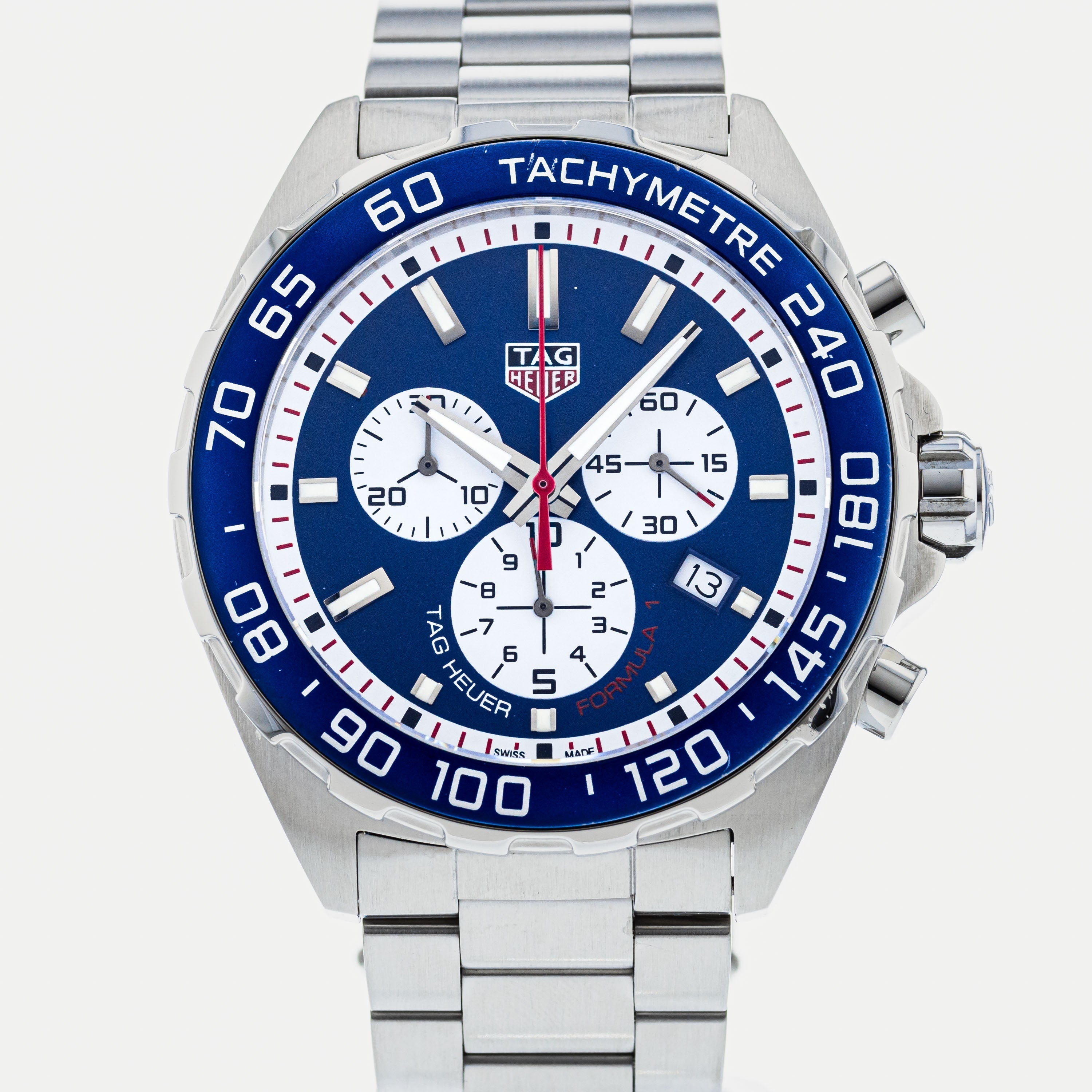 Tag Heuer Formula 1 Blue Dial Silver Steel Strap Watch for Men - CAZ1018BA0842