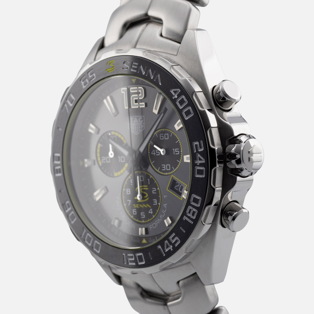  Shop Authentic Tag Heuer Formula 1 Ayrton Senna Special Edition Grey Dial Silver Steel Strap Watch for Men - CAZ101AF.BA0637 - Luxxuri