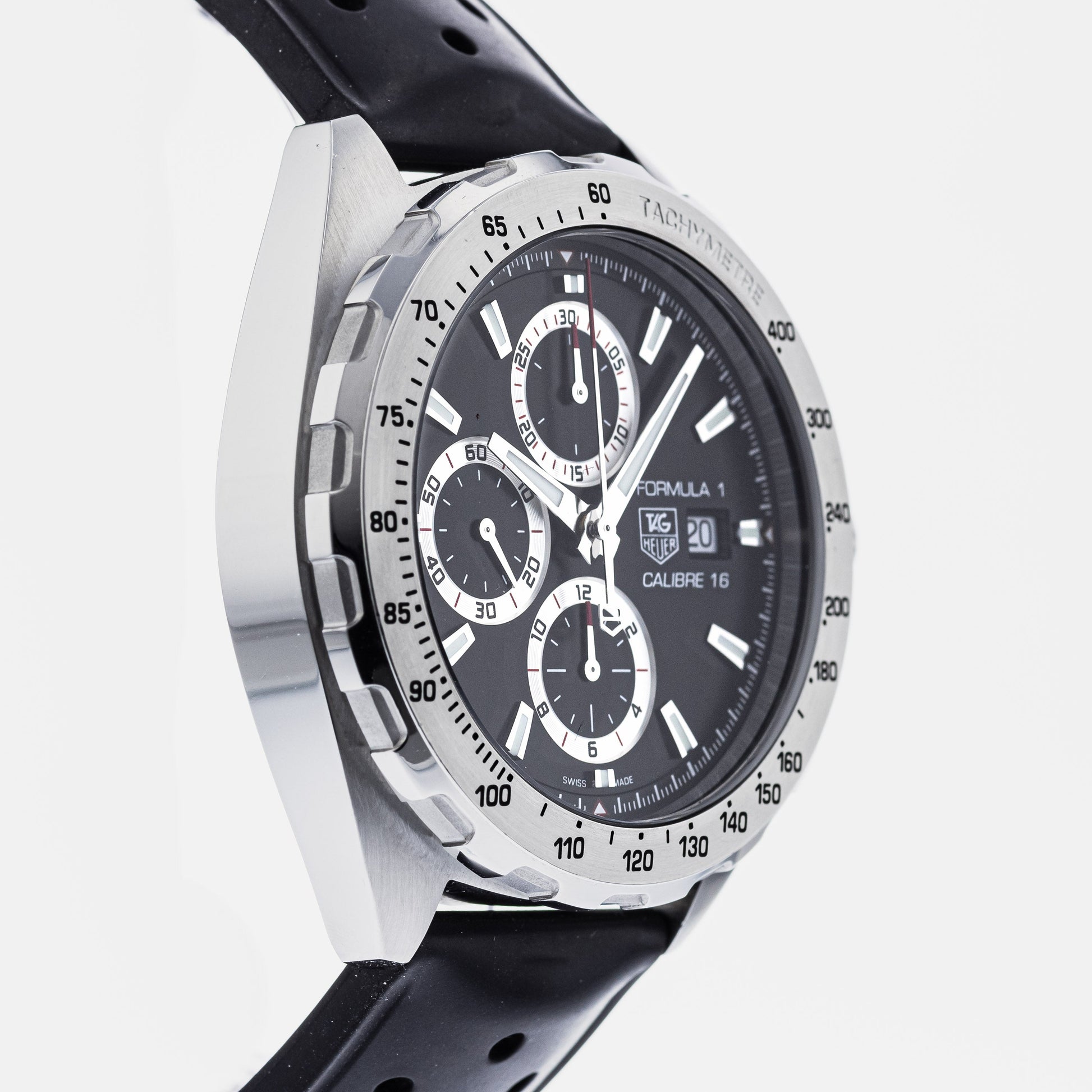  Shop Authentic Tag Heuer Formula 1 Calibre 16 Black Dial Black Leather Strap Watch for Men - CAZ2010.FT8024 - Luxxuri