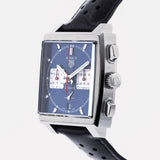  Shop Authentic Tag Heuer Monaco Automatic Chronograph Blue Dial Blue Leather Strap Watch for Men - CBL2111.FC6453 - Luxxuri