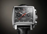  Shop Authentic Tag Heuer Monaco Calibre 12 Final Edition Chronograph Grey Dial Black Leather Strap Watch for Men - CAW211J.FC6476 - Luxxuri
