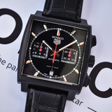  Shop Authentic Tag Heuer Monaco Automatic Chronograph Black Dial Black Leather Strap Watch for Men - CBL2180.FC6497 - Luxxuri