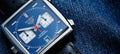 Tag Heuer Monaco Automatic Chronograph Blue Dial Black Leather Strap Watch for Men - CAW211P.FC6356