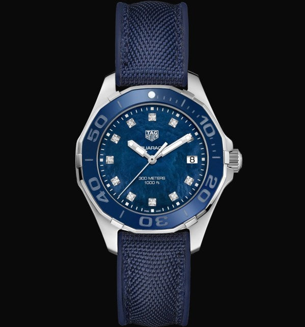 Tag Heuer Aquaracer Blue Mother of Pearl Dial Watch for Women - WAY131L.FT6091