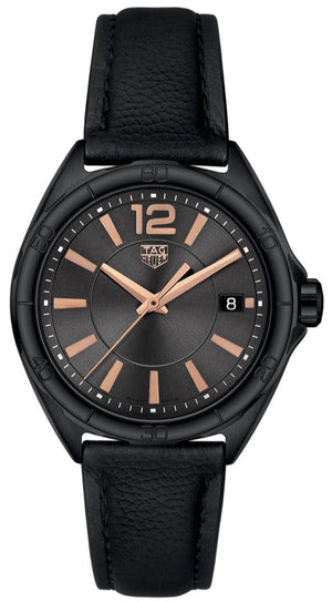  Shop Authentic Tag Heuer Formula 1 Quartz Black Dial Black Leather Strap Watch for Women - WBJ1314.FC8230 - Luxxuri