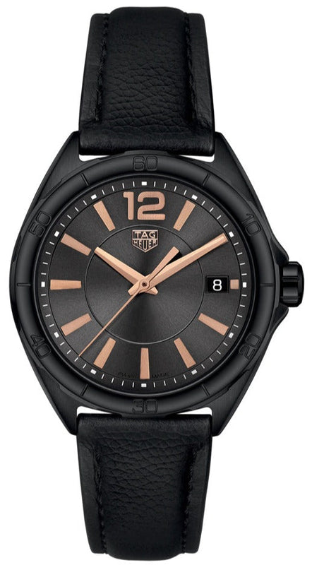  Shop Authentic Tag Heuer Formula 1 Quartz Black Dial Black Leather Strap Watch for Women - WBJ1314.FC8230 - Luxxuri