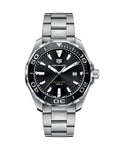  Shop Authentic Tag Heuer Aquaracer Quartz Black Dial Silver Steel Strap Watch for Men - WAY101A.BA0746 - Luxxuri