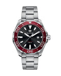  Shop Authentic Tag Heuer Aquaracer Black Dial Silver Steel Strap Watch for Men - WAY101B.BA0746 - Luxxuri