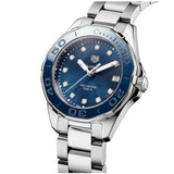 Shop Authentic Tag Heuer Aquaracer 35mm Quartz Blue Dial Silver Steel Strap Watch for Women - WSY131L.BA0748 - Luxxuri