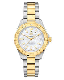  Shop Authentic Tag Heuer Aquaracer Mother of Pearl Dial Two Tone Steel Strap Watch for Women - WBD1320.BB0320 - Luxxuri