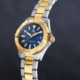  Shop Authentic Tag Heuer Aquaracer Blue Dial Two Tone Steel Strap Watch for Women - WBD1325.BB0320 - Luxxuri