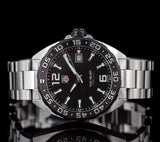  Shop Authentic Tag Heuer Formula 1 Quartz Black Dial Silver Steel Strap Watch for Men - WAZ1110.BA0875 - Luxxuri