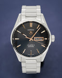  Shop Authentic Tag Heuer Carrera Calibre 5 Automatic Black Dial Silver Steel Strap Watch for Men - WAR201C.BA0723 - Luxxuri