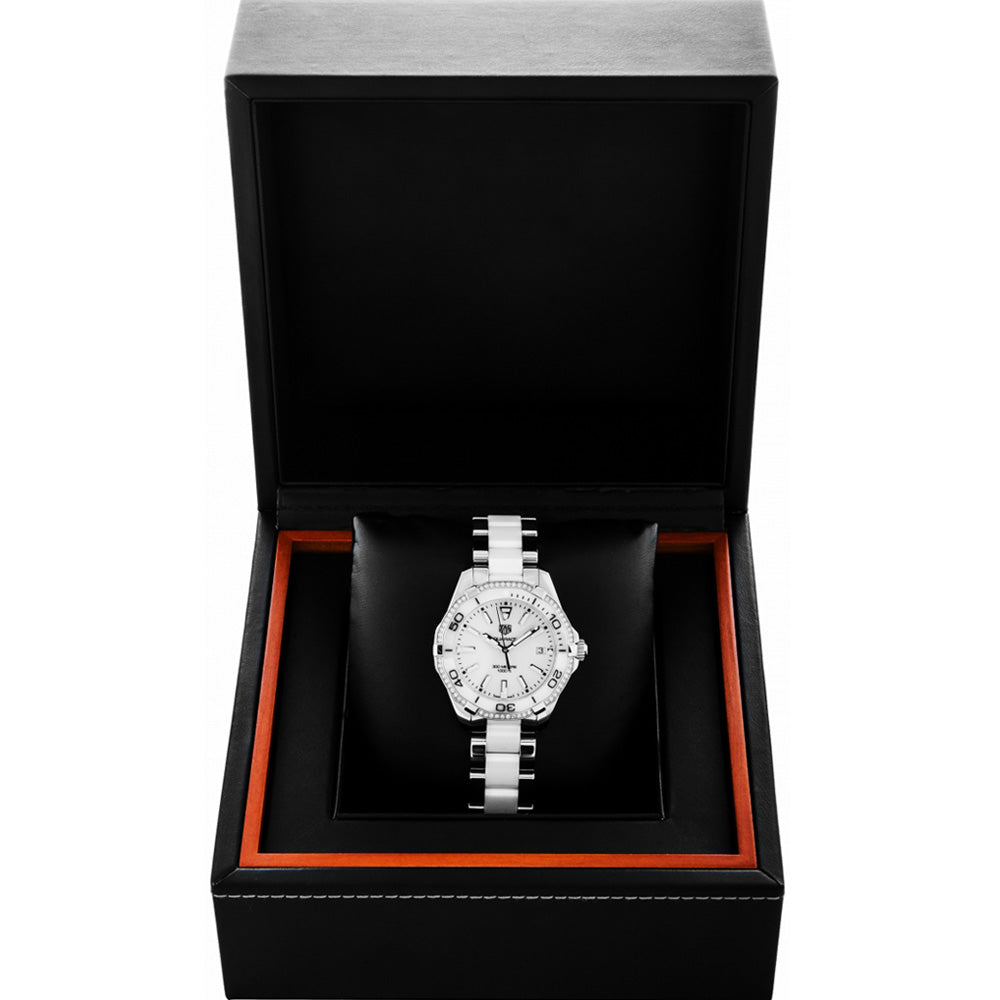  Shop Authentic Tag Heuer Aquaracer Diamonds White Dial Two Tone Steel Strap Watch for Women - WAY131H.BA0914 - Luxxuri