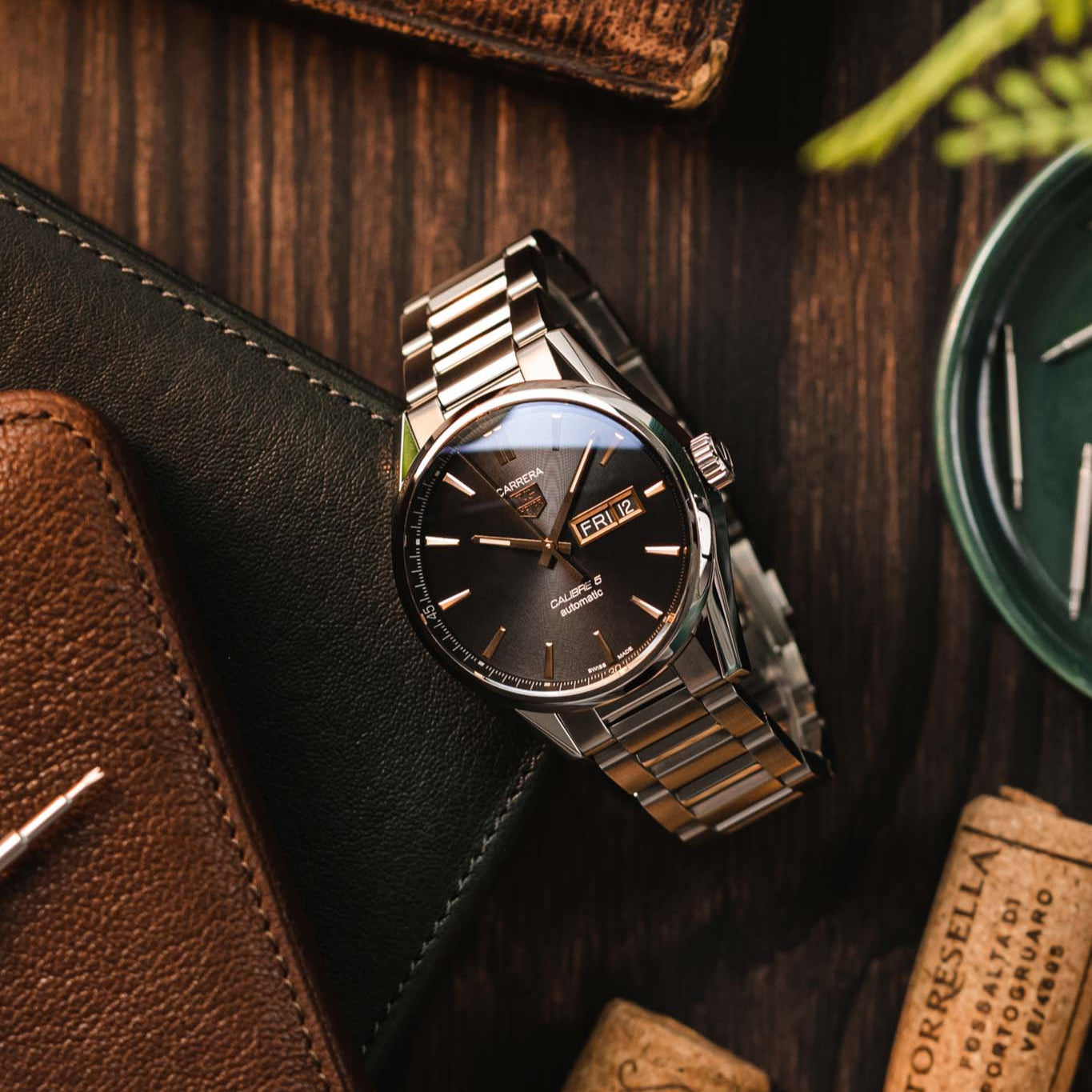  Shop Authentic Tag Heuer Carrera Calibre 5 Automatic Black Dial Silver Steel Strap Watch for Men - WAR201C.BA0723 - Luxxuri