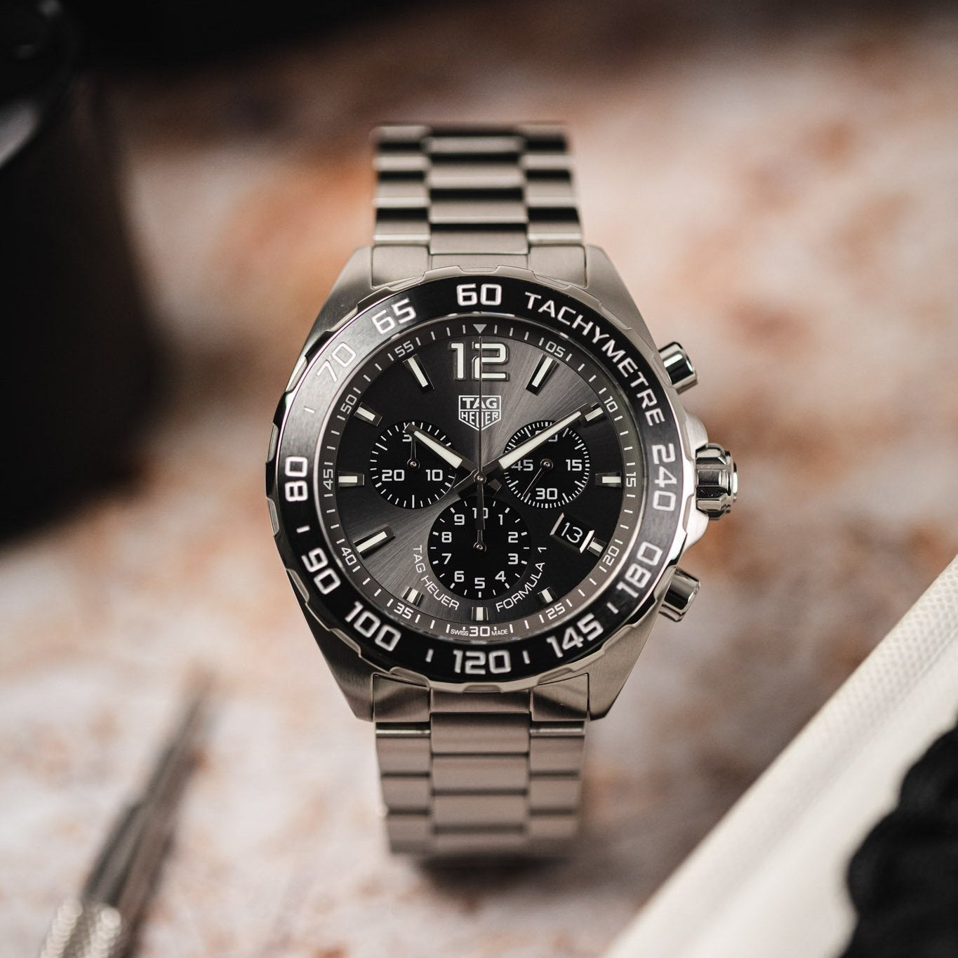 Tag Heuer Formula 1 Anthracite Dial Silver Steel Strap Watch for Men - CAZ1011.BA0842