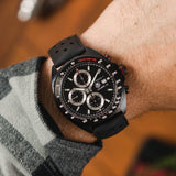  Shop Authentic Tag Heuer Formula 1 Automatic Chronograph Black Dial Black Leather Strap Watch for Men - CAZ2011.FT8024 - Luxxuri