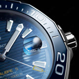  Shop Authentic Tag Heuer Aquaracer Calibre 5 Automatic Blue Dial Blue Rubber Strap Watch for Men - WAY201B.FT6150 - Luxxuri