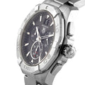  Shop Authentic Tag Heuer Aquaracer Chronograph Black Dial Silver Steel Strap Watch for Men - CAY1110.BA0927 - Luxxuri