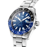  Shop Authentic Tag Heuer Aquaracer GMT Calibre 6 Automatic Blue Dial Silver Steel Strap Watch for Men - WAY201T.BA0927 - Luxxuri