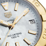  Shop Authentic Tag Heuer Aquaracer Mother of Pearl Dial Two Tone Steel Strap Watch for Women - WBD1320.BB0320 - Luxxuri
