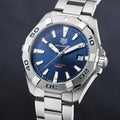  Shop Authentic Tag Heuer Aquaracer Blue Dial Silver Steel Strap Watch for Men - WBD1112.BA0928 - Luxxuri