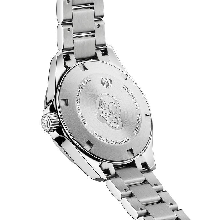  Shop Authentic Tag Heuer Aquaracer Diamonds White Mother of Pearl Dial Silver Steel Strap Watch for Women - WBD1315.BA0740 - Luxxuri