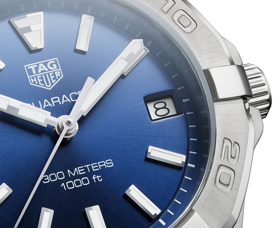  Shop Authentic Tag Heuer Aquaracer Quartz Blue Dial Silver Steel Strap Watch for Women - WBD1312.BA0740 - Luxxuri