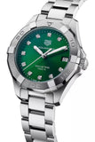  Shop Authentic Tag Heuer Aquaracer Diamonds Emerald Green Dial Watch for Women - WBD1316.BA0740 - Luxxuri