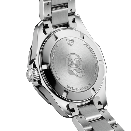  Shop Authentic Tag Heuer Aquaracer Quartz Black Dial Silver Steel Strap Watch for Women - WAY131M.BA0748 - Luxxuri