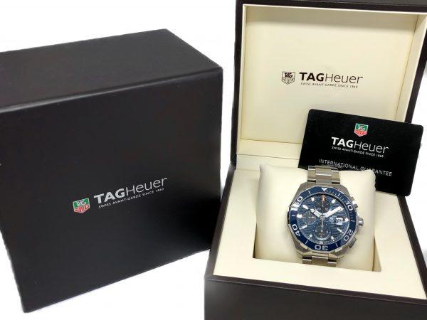  Shop Authentic Tag Heuer Aquaracer Calibre 16 43mm Blue Dial Silver Steel Strap Watch for Men - CAY211B.BA0927 - Luxxuri