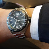  Shop Authentic Tag Heuer Formula 1 Quartz Black Dial Silver Steel Strap Watch for Men - WAZ1110.BA0875 - Luxxuri
