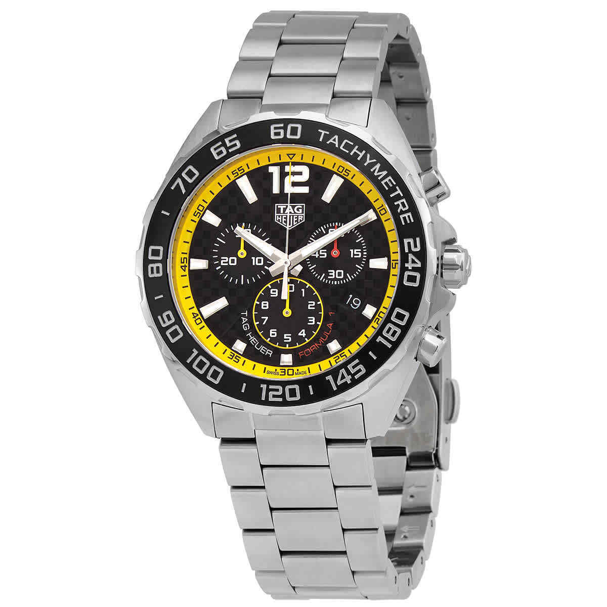  Shop Authentic Tag Heuer Formula 1 Chronograph Black Dial Silver Steel Strap Watch for Men- CAZ101AC.BA0842 - Luxxuri