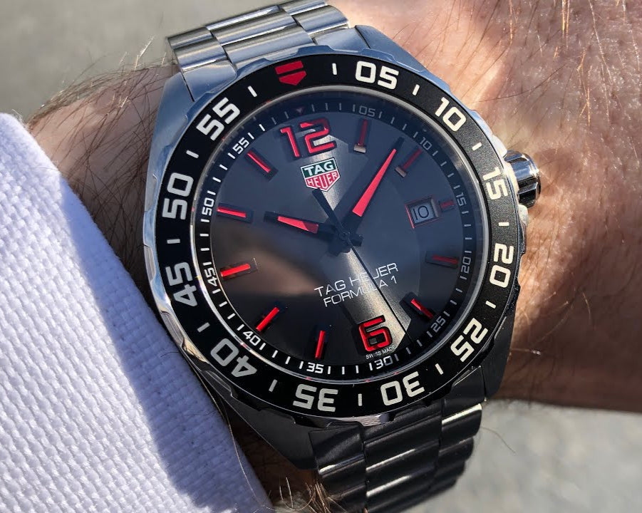  Shop Authentic Tag Heuer Formula 1 Quartz Anthracite Dial Silver Steel Strap Watch for Men - WAZ1018.BA0842 - Luxxuri