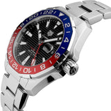  Shop Authentic Tag Heuer Aquaracer GMT Caliber 7 Pepsi Black Dial Silver Steel Strap Watch for Men - WAY201F.BA0927 - Luxxuri