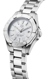  Shop Authentic Tag Heuer Aquaracer Quartz Mother of Pearl White Dial Silver Steel Strap Watch for Women - WBD1411.BA0741 - Luxxuri