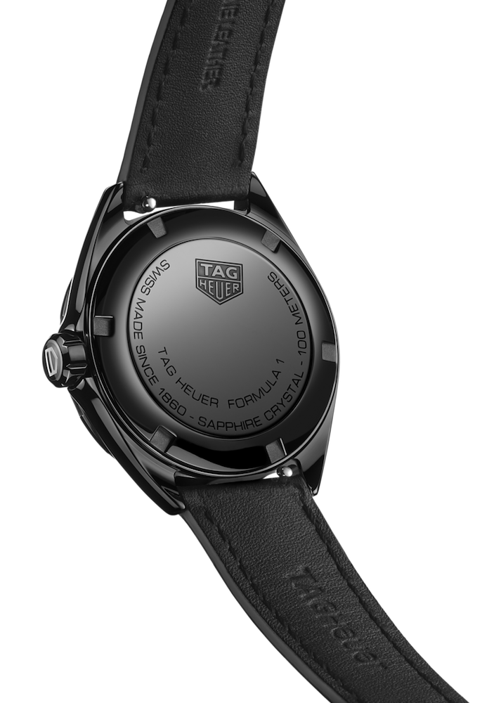  Shop Authentic Tag Heuer Formula 1 Diamonds Black Dial Black Leather Strap Watch for Women - WBJ1417.FC8234 - Luxxuri