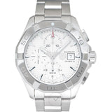  Shop Authentic Tag Heuer Aquaracer Caliber 16 Automatic Chronograph White Dial Silver Steel Strap Watch for Men - CAY2111.BA0927 - Luxxuri