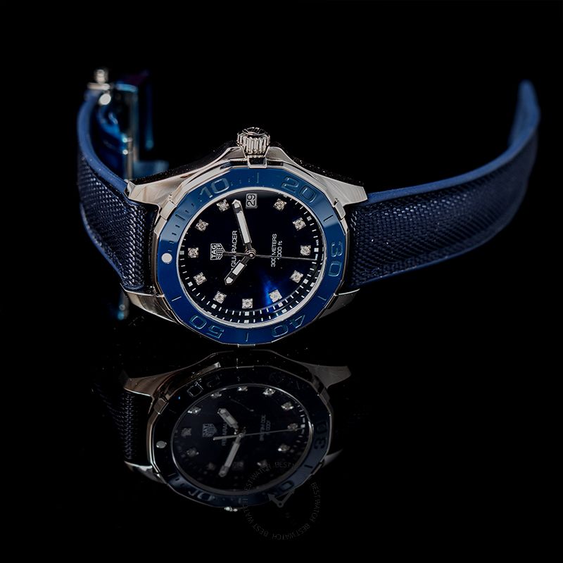  Shop Authentic Tag Heuer Aquaracer Blue Mother of Pearl Dial Watch for Women - WAY131L.FT6091 - Luxxuri