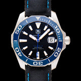  Shop Authentic Tag Heuer Aquaracer Calibre 5 Automatic Black Dial Black Nylon Strap Watch for Men - WAY211B.FC6363 - Luxxuri