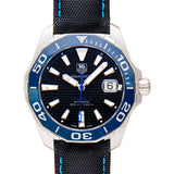  Shop Authentic Tag Heuer Aquaracer Calibre 5 Automatic Black Dial Black Nylon Strap Watch for Men - WAY211B.FC6363 - Luxxuri