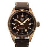 Shop Authentic Tag Heuer Autavia Brown Dial Brown Leather Strap Watch for Men - WBE5191.FC8276 - Luxxuri