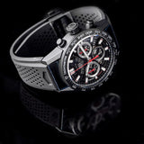  Shop Authentic Tag Heuer Carrera Chronograph Steel & Ceramic Black Dial Black Rubber Strap Watch for Men - CBG2090.FT6145 - Luxxuri